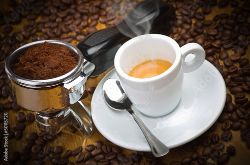 An espresso machine group head for italian coffee