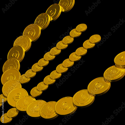 Coins Euro Symbol Showing European Currency