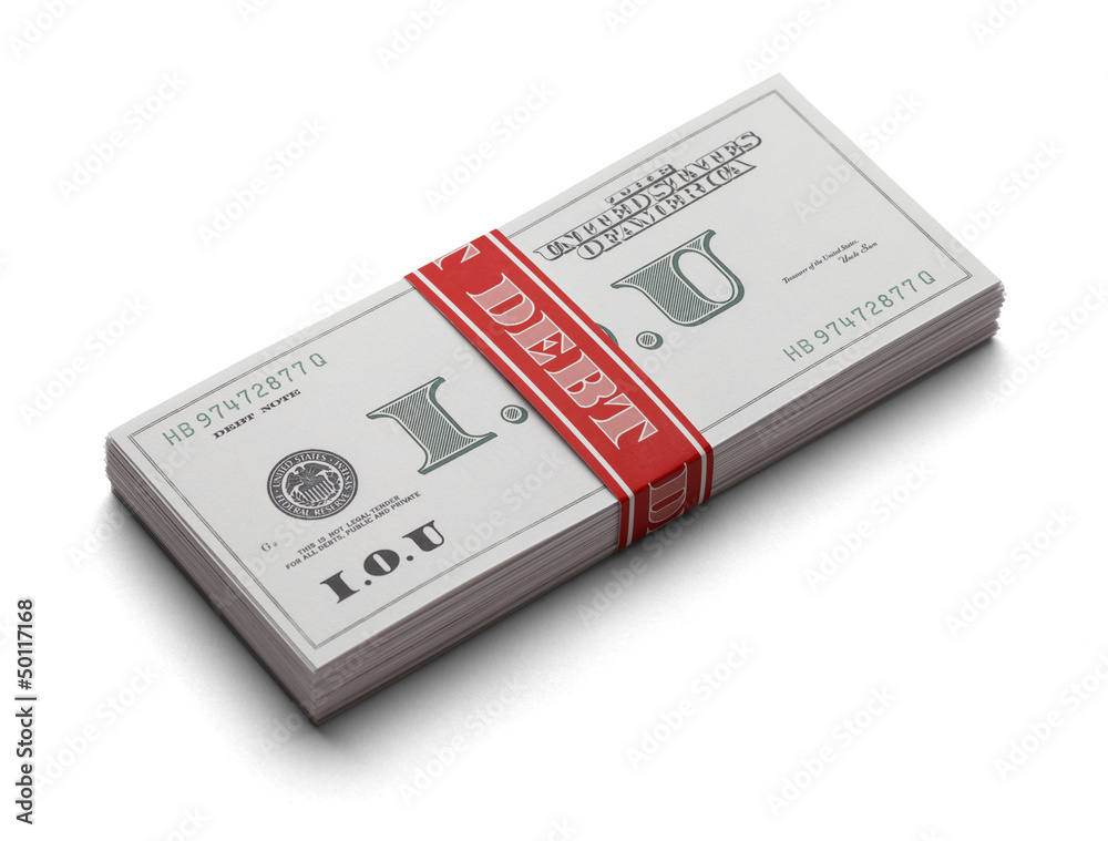 Fototapeta premium IOU Debt