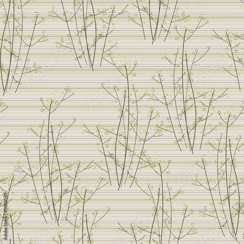 seamless trees on striped background