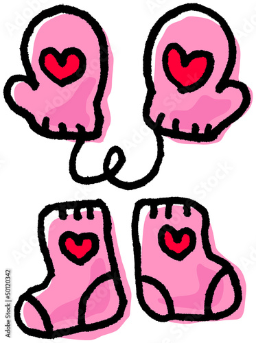 Cute socks and gloves