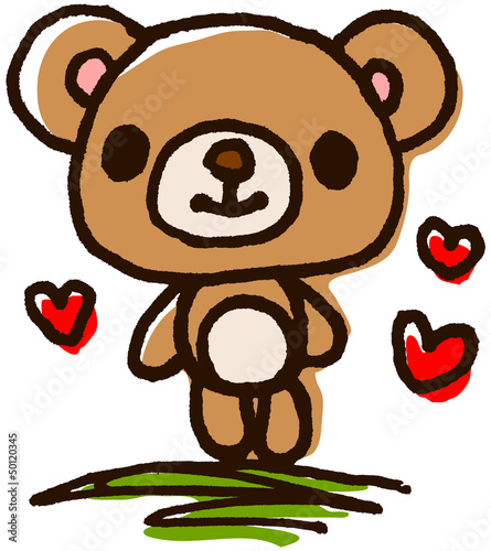 Cute bear hand-painted