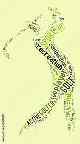Golf pictogram on green background