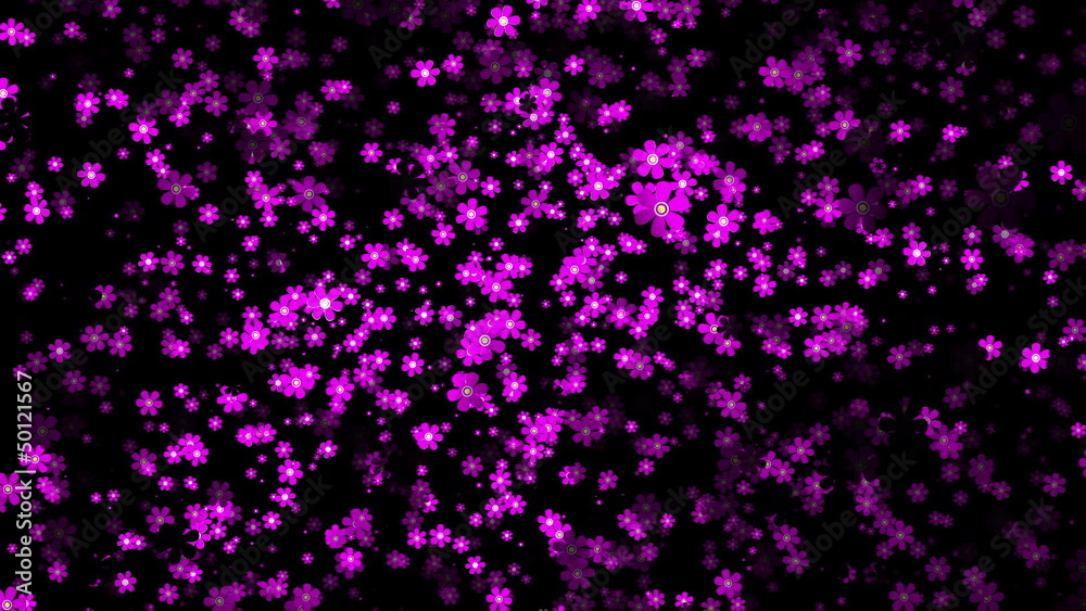 Flying Flowers animation