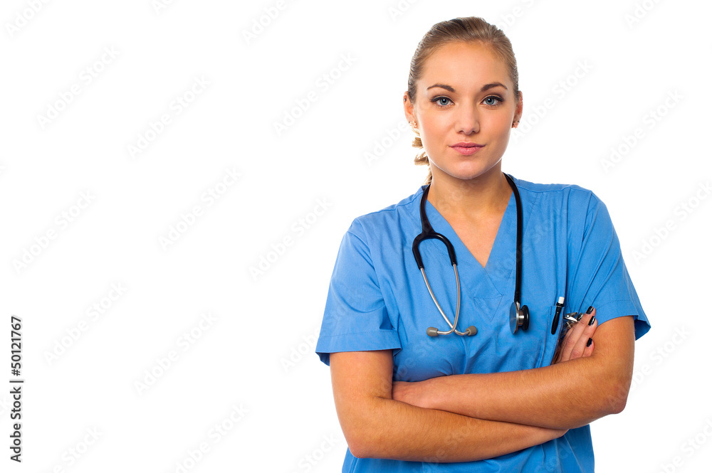 Confident female medical practitioner Confident female medical practitioner
