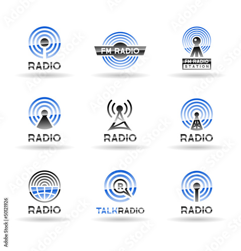 Set of radio station icons. Vol 1.