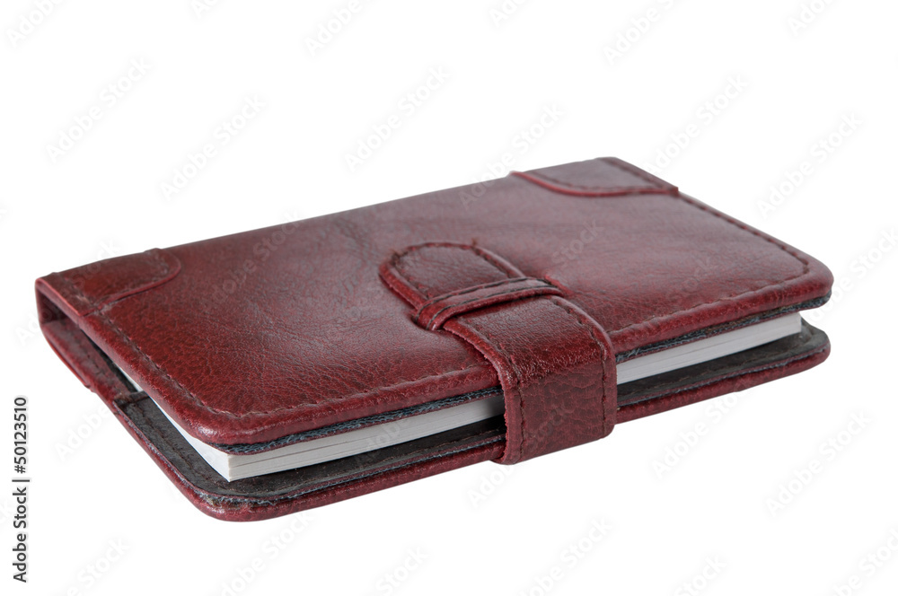 leather notebook on a white background leather notebook on a white background