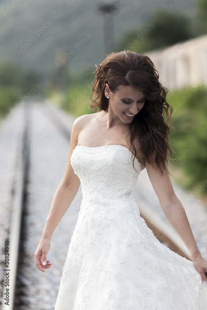 Bride on a railway Bride on a railway
