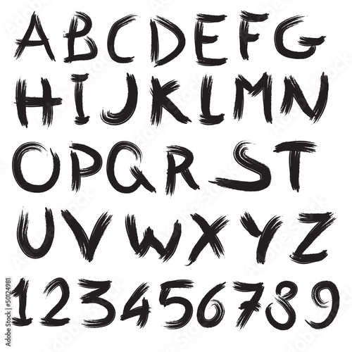 Vector graphic alphabet