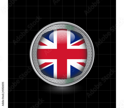 Metallbutton Vereinigtes Königreich Groß Britanien