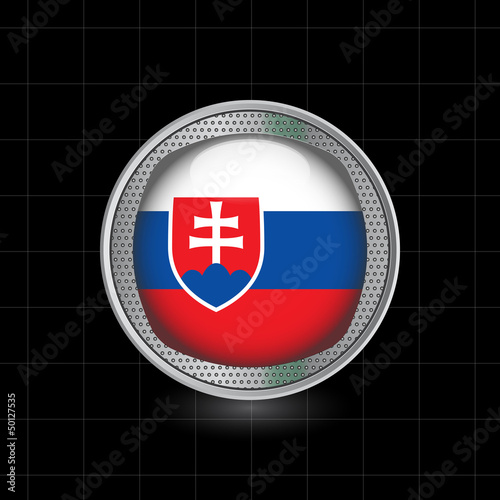 Metallbutton Flagge Slowakei