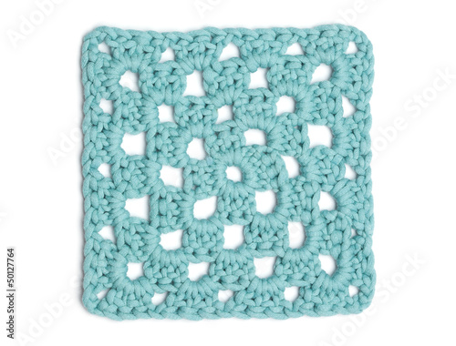 Obraz na płótnie Crochet Doily - Light Blue Granny Square w salonie