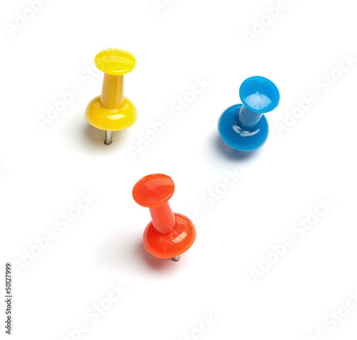 Colorful push pins