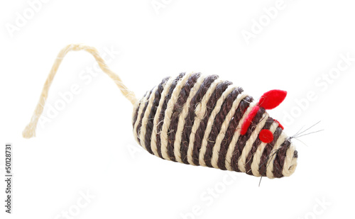 Pet toy closeup isolated on white background