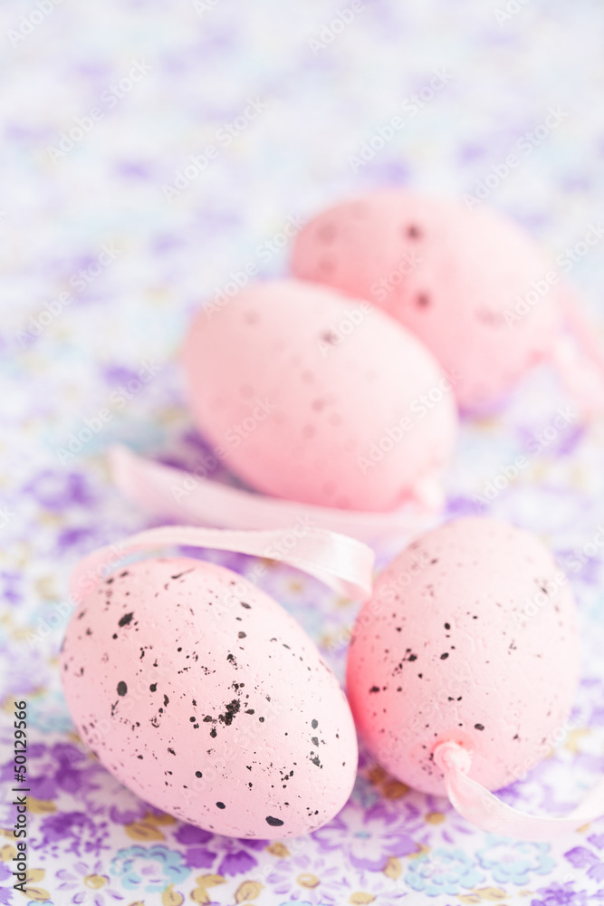 Fototapeta premium Pink Easter eggs