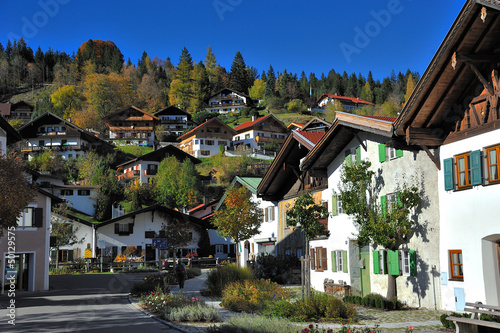 Typische bayrische Häuser Mittenwald