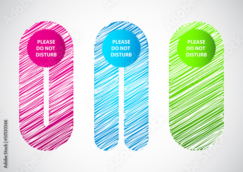 hotel do not disturb door hanger with sketch design