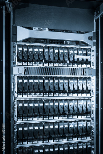 data storage hardware inside internet cloud center