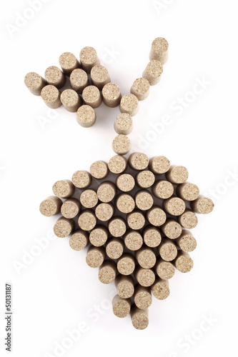 Grape cluster corks photo