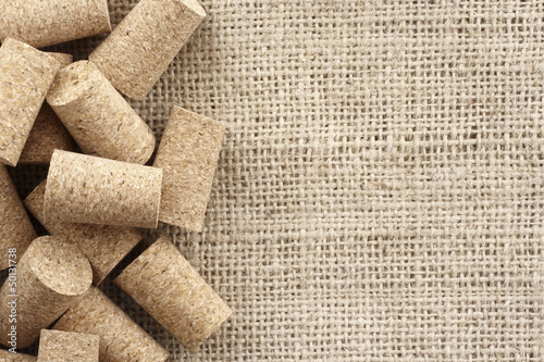 Corks and sisal background