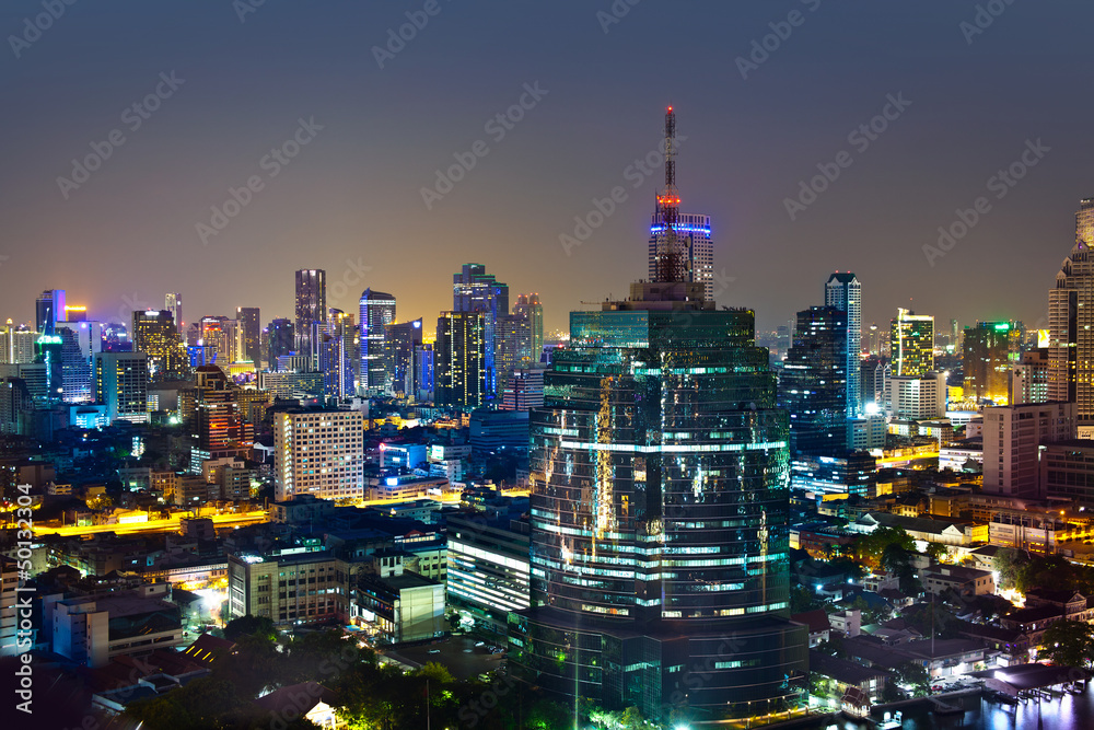 Fototapeta premium Modern Urban City Skyline, Bangkok, Thailand