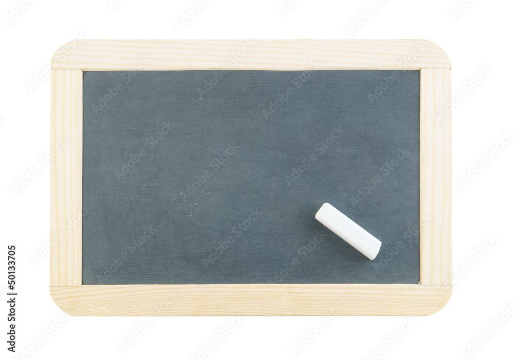 Blank school board isolated on white background