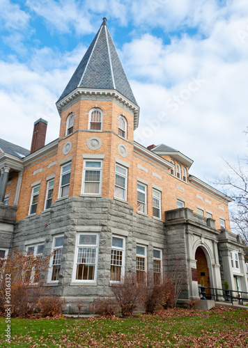 Haskell Free Library and Opera House in autumn