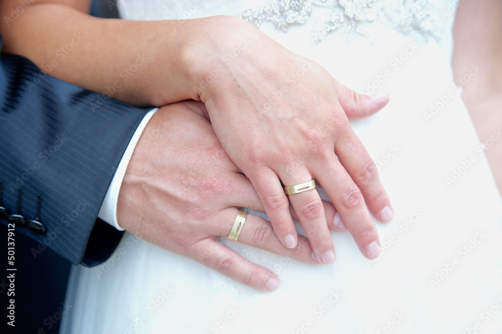 Hands of a Wedding Couple Hands of a Wedding Couple