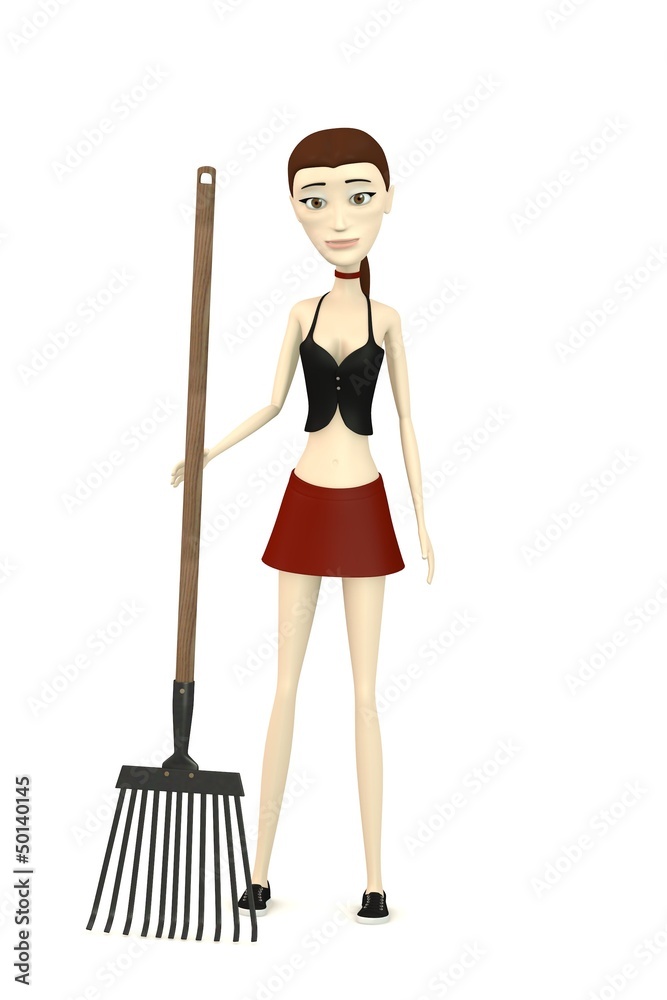 3d render of cartoon character gardening 3d render of cartoon character gardening