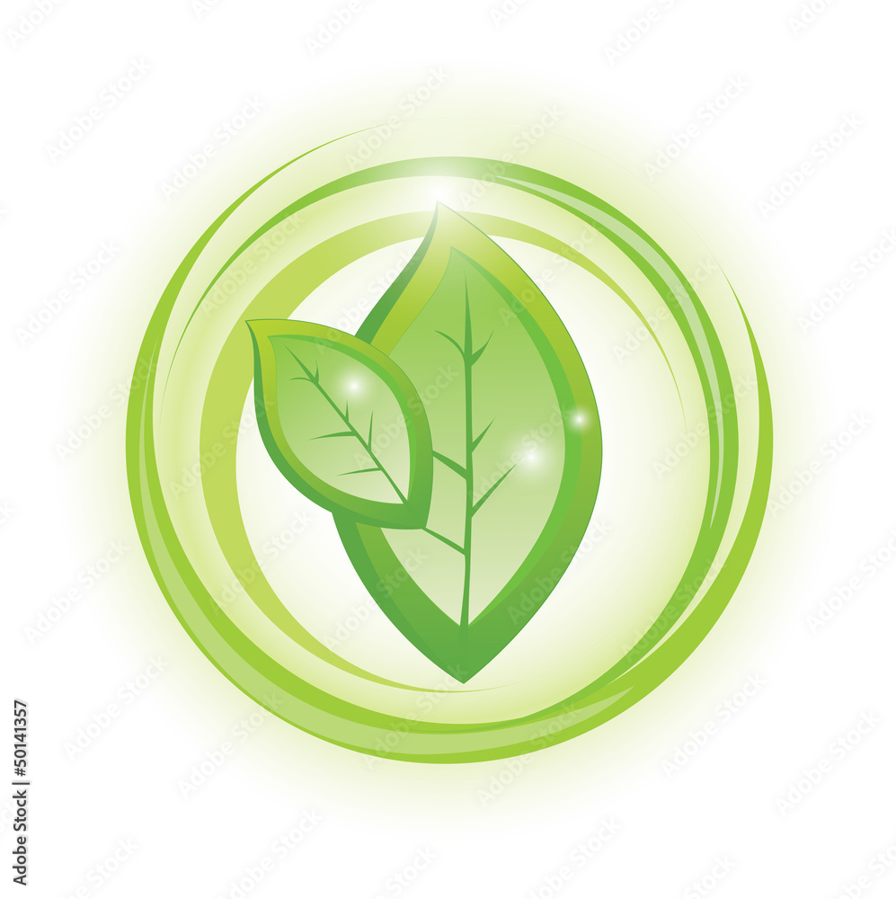 Two leaves in circles Two leaves in circles