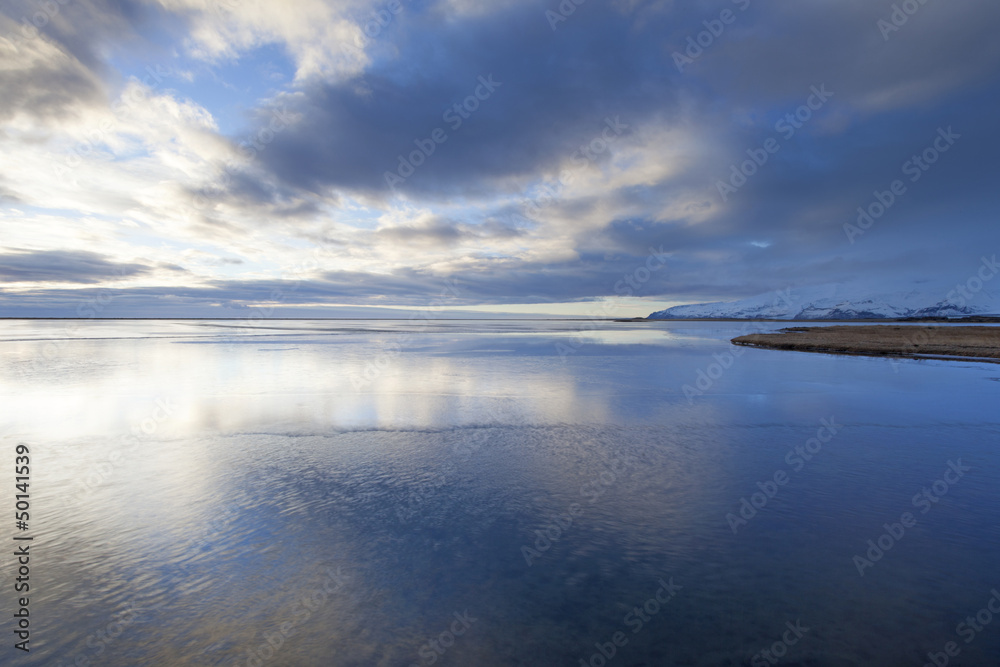 Frozen coast in Iceland