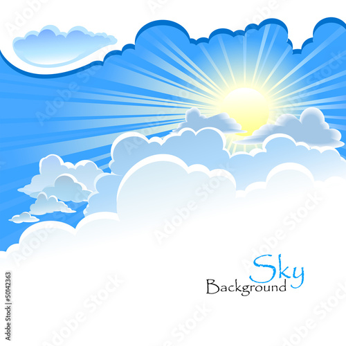 Divine Background - Sun in the Cloud