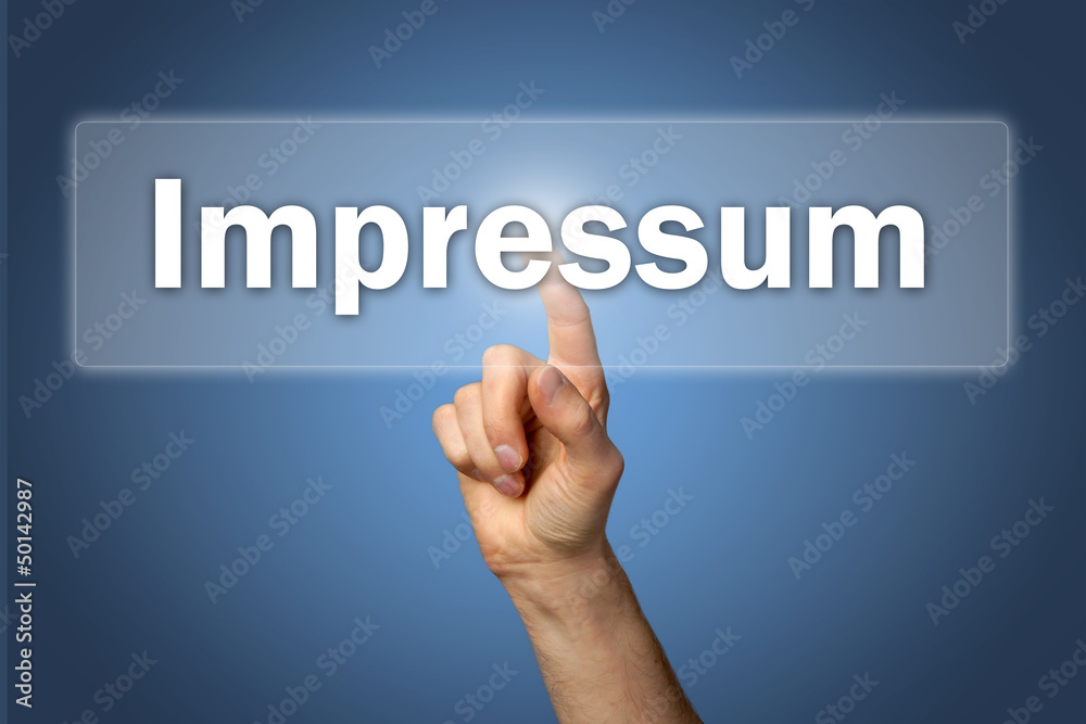 Hand tippt auf Display Impressum Hand tippt auf Display Impressum