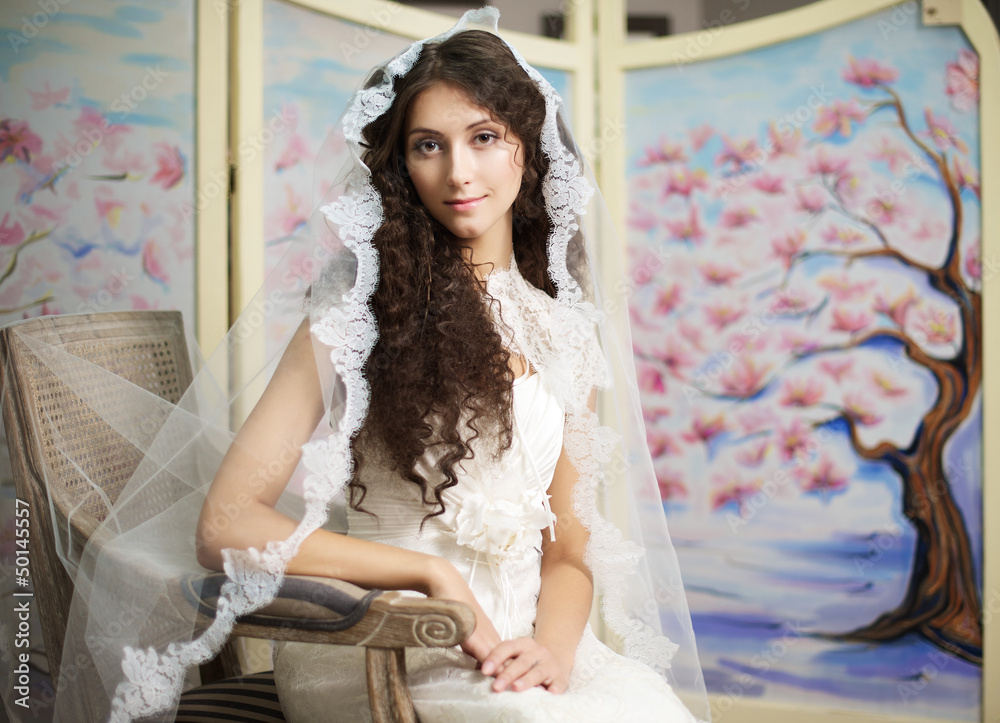 Fototapeta premium bride with veil