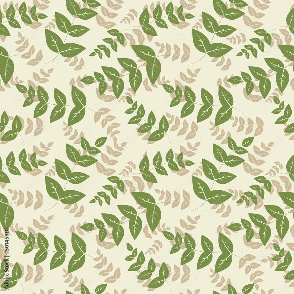 Seamless pattern with leaf, abstract leaf texture