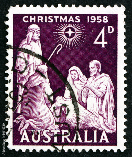 Postage stamp Australia 1958 Nativity, Christmas