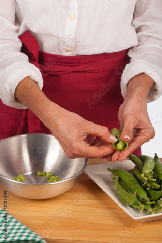 Cooking peas