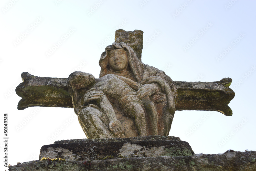 Jesus in the arms of the Virgin Mary