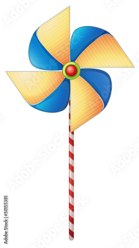 A colorful windmill toy