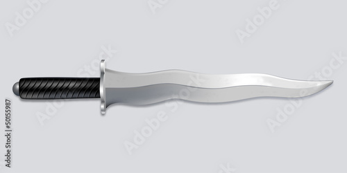 Illustration of a kris dagger or wavy sword Fototapet