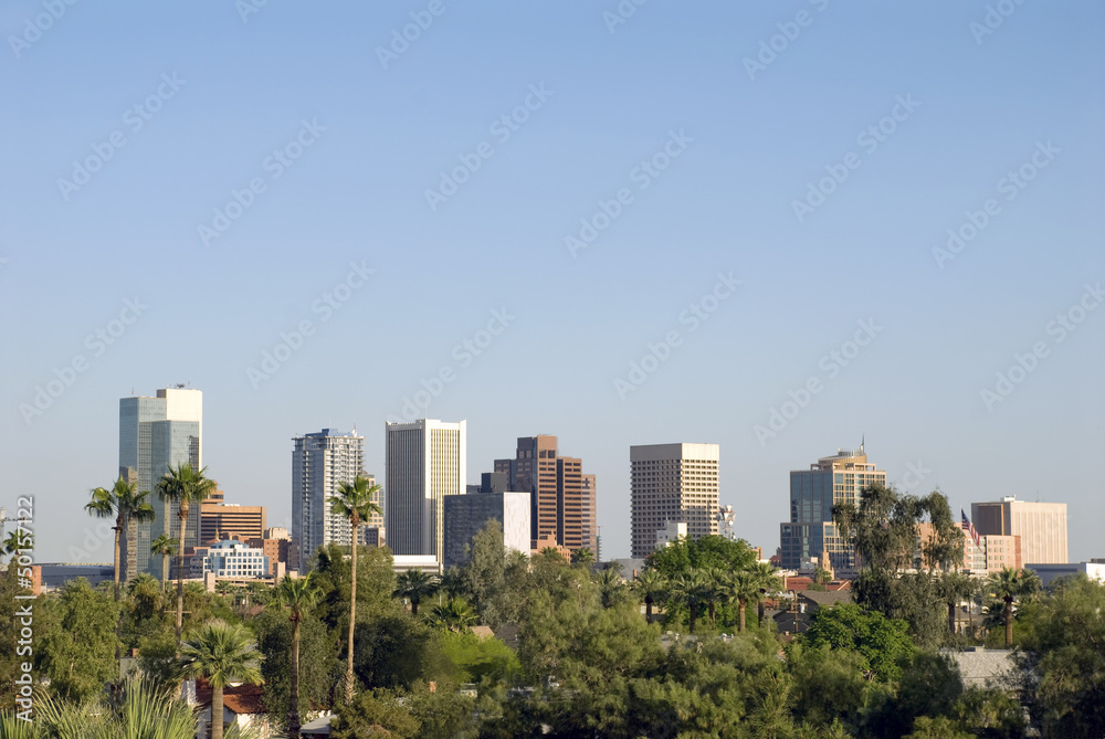 Downtown Phoenix Arizona City Skyline