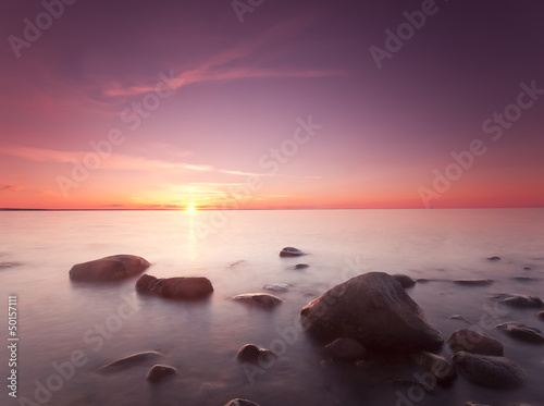 Beautiful baltic ocean scene, sunrise over the coast © Henrik Larsson