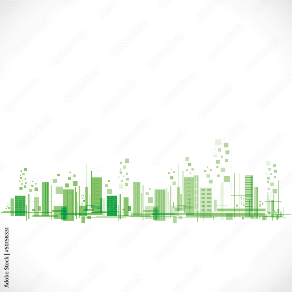 Fototapeta premium abstract green building escape stock vector