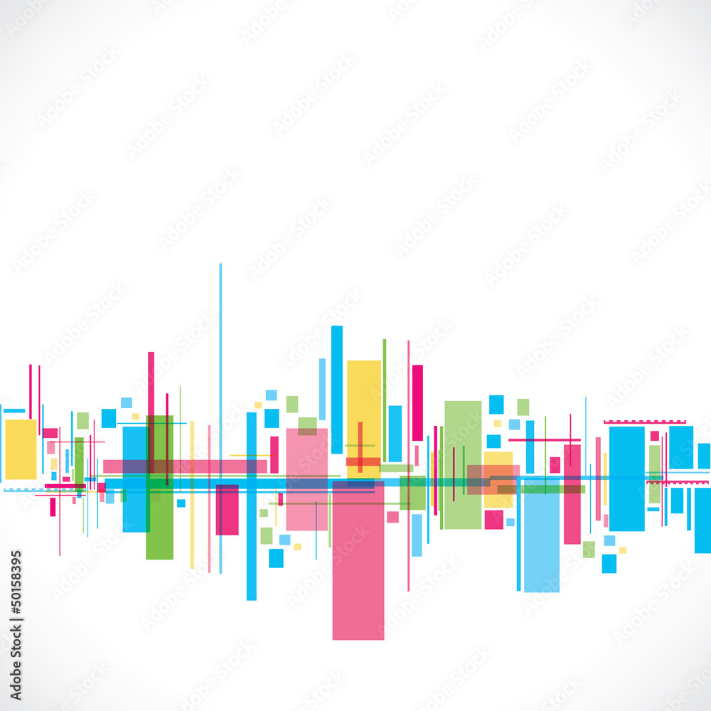 color abstract city stock vector