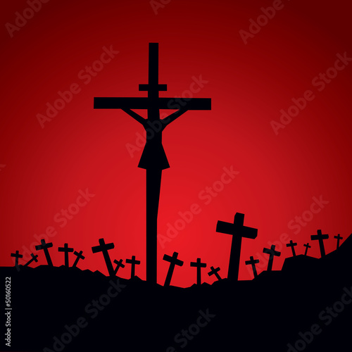 Jesus Christ red background