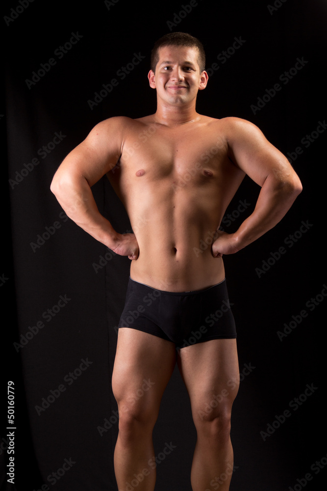 Bodybuilder posing