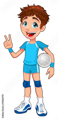 Young volleyball player.