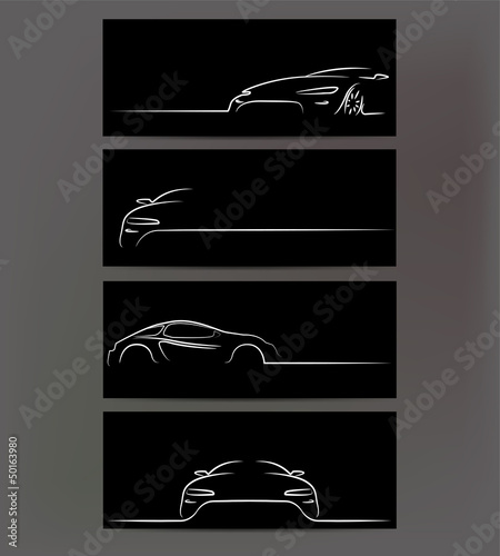 Silhouette of car. Vector illustration