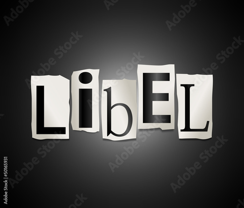 Libel concept.