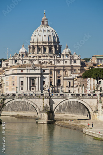 Saint Peter seen from the Tiber